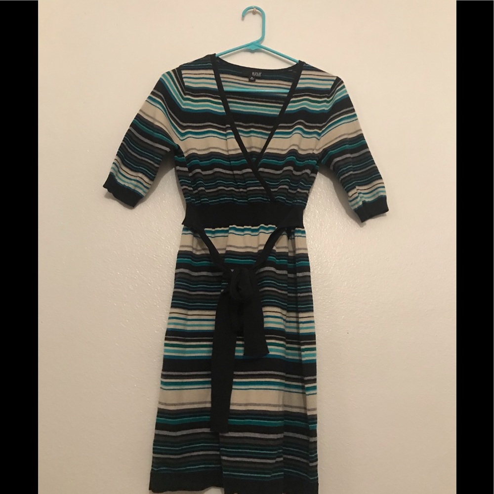 Tie waste surplice dress